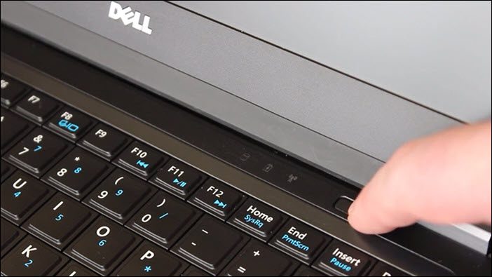 Where is the Power Button on a Dell Desktop Computer