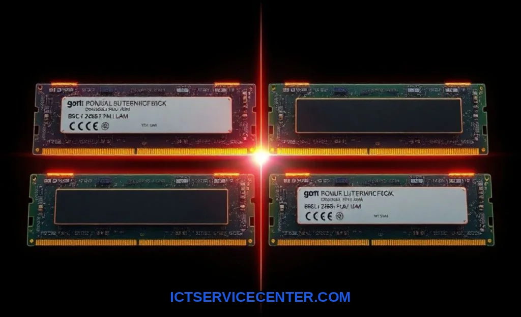 Clean vector illustration of 8gb ram vs 16gb ram