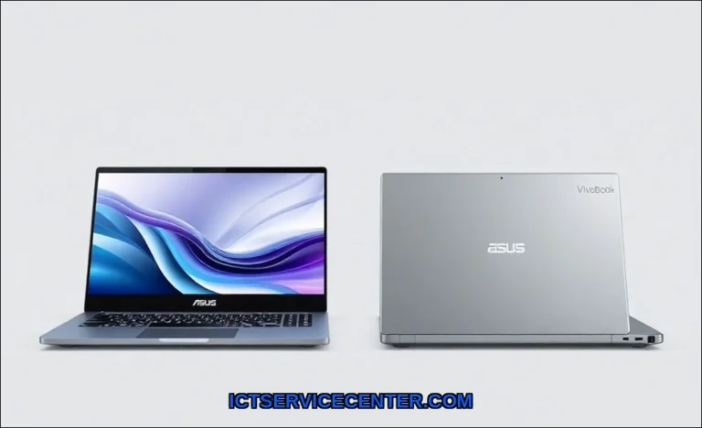 Clean vector illustration of asus vivobook vs zenb