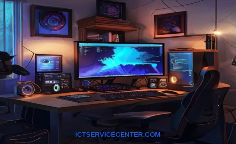 Clean vector illustration of best computer setup f