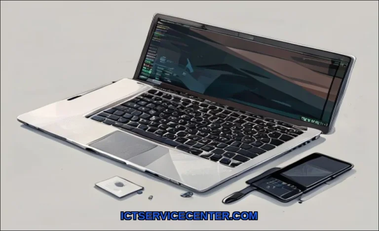 Clean vector illustration of common laptop repair