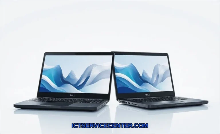 Clean vector illustration of dell inspiron vs xps