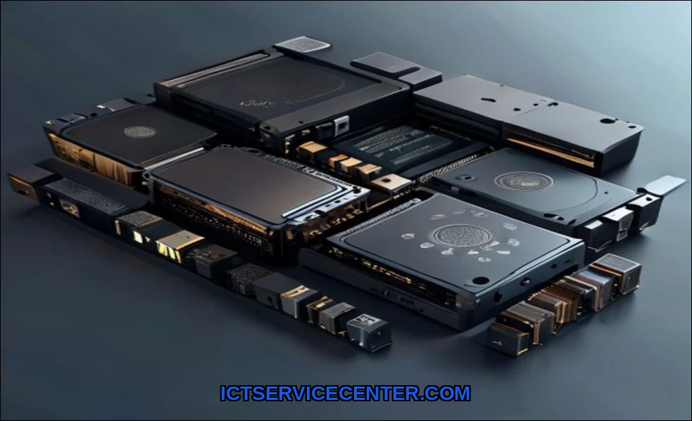 Clean vector illustration of external ssd vs inter