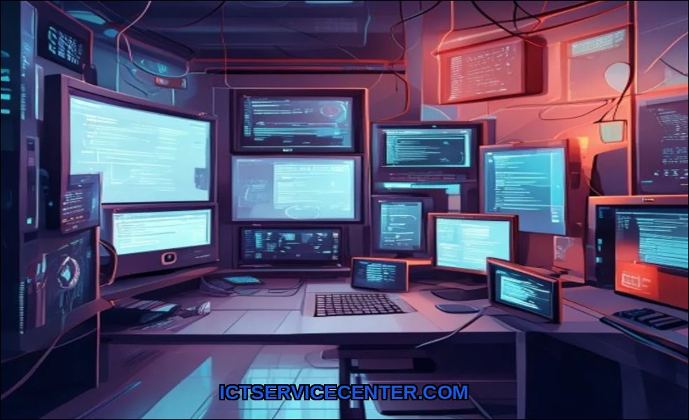 Clean vector illustration of how background servic