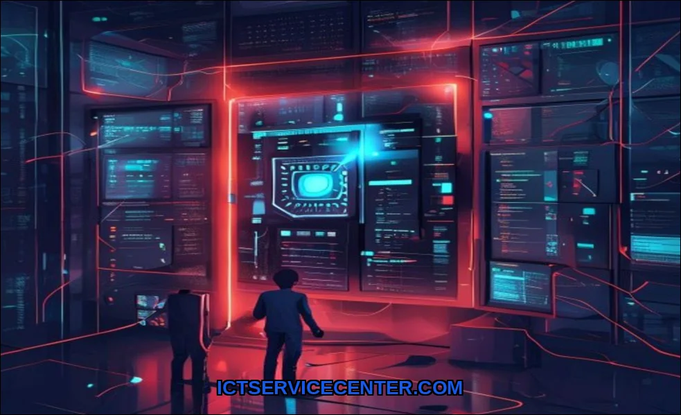 Clean vector illustration of how firewall protects