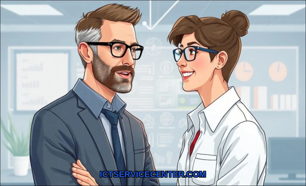 Clean vector illustration of how internal communic