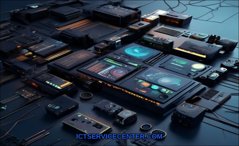 Clean vector illustration of how peripherals inter