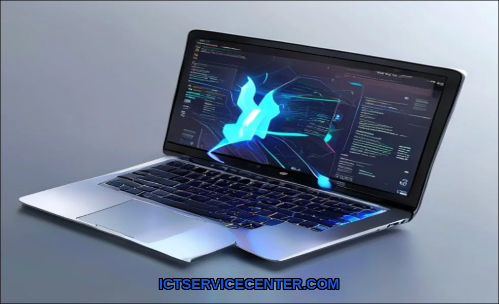 Clean vector illustration of enable laptop encrypt