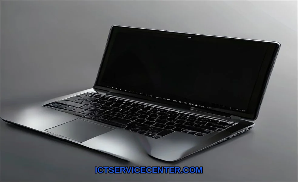 Clean vector illustration of fix laptop black scre
