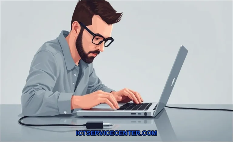 Clean vector illustration of fix laptop charging s