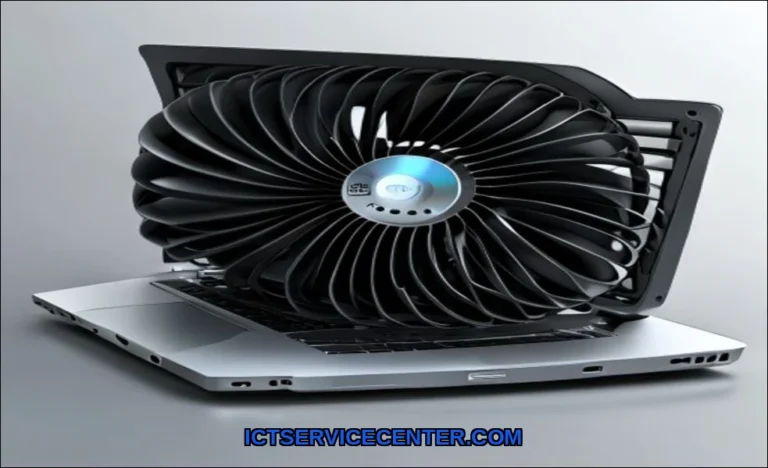 Clean vector illustration of fix laptop fan noise