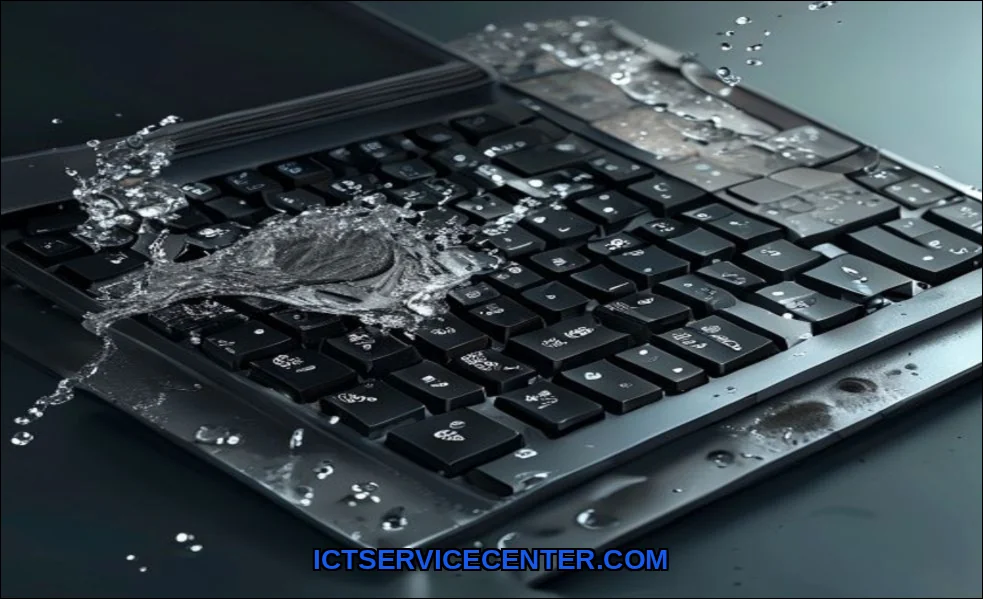 Clean vector illustration of fix laptop keyboard w