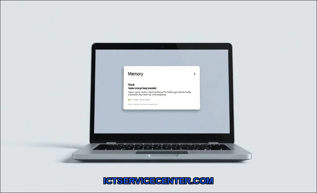 Clean vector illustration of fix laptop memory iss