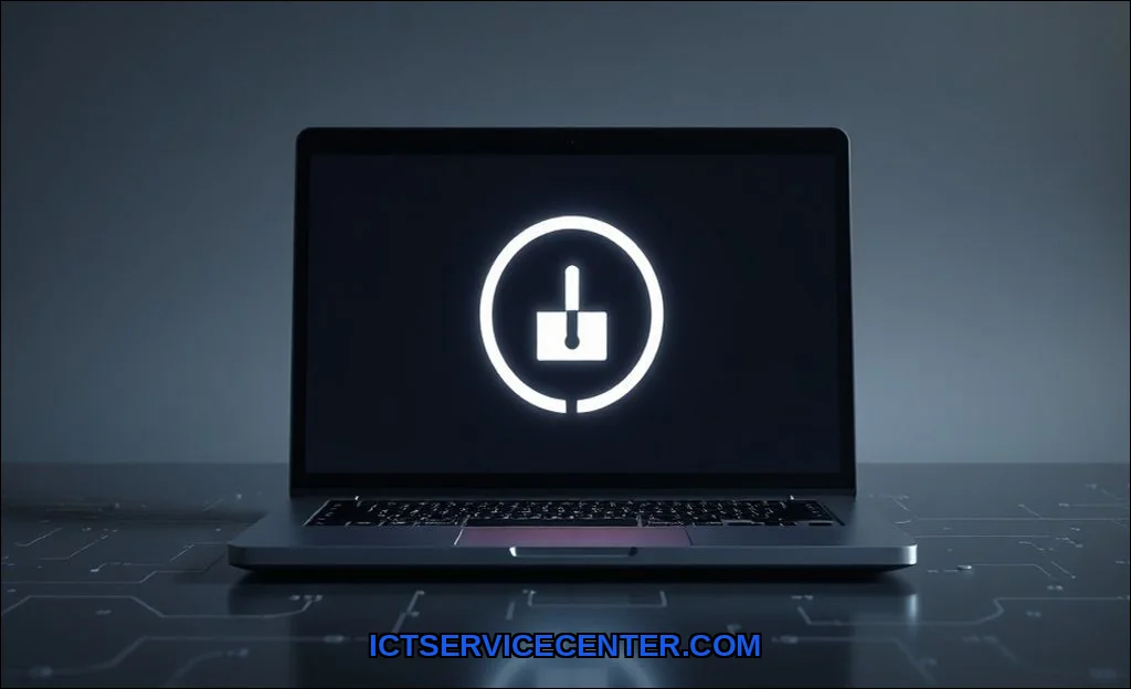 Clean vector illustration of fix laptop not bootin