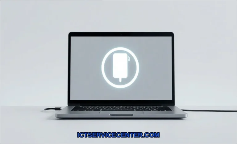 Clean vector illustration of fix laptop not chargi