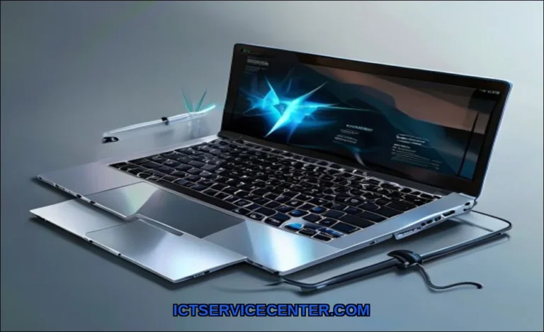 Clean vector illustration of fix laptop power issu