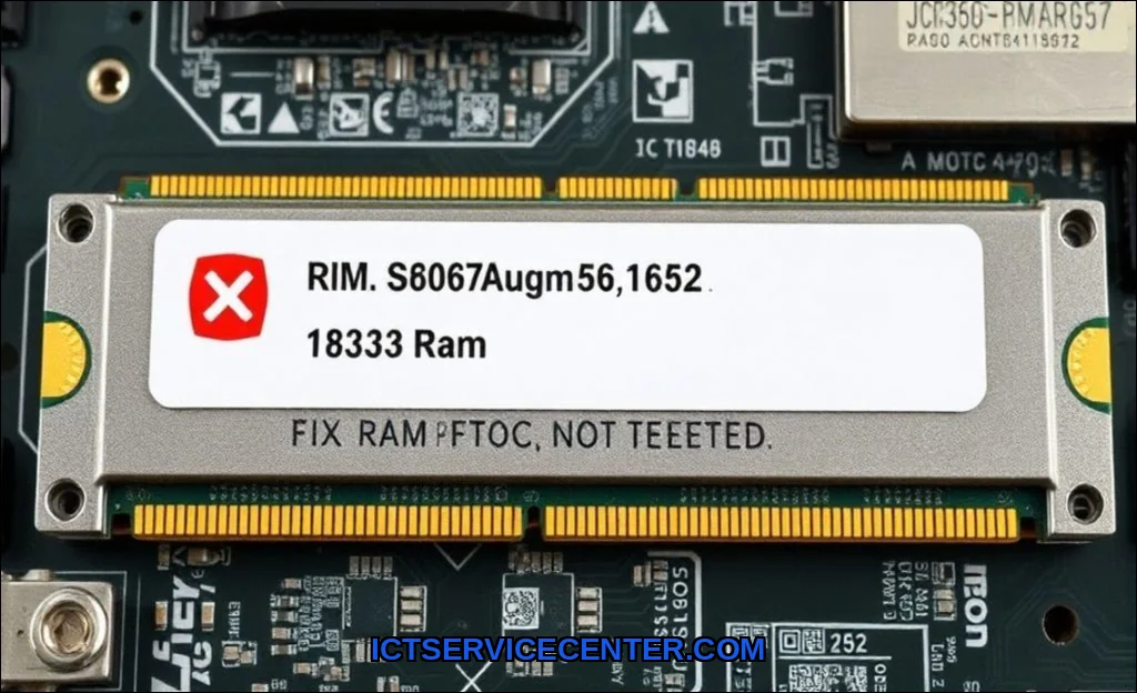 Clean vector illustration of fix laptop ram not de