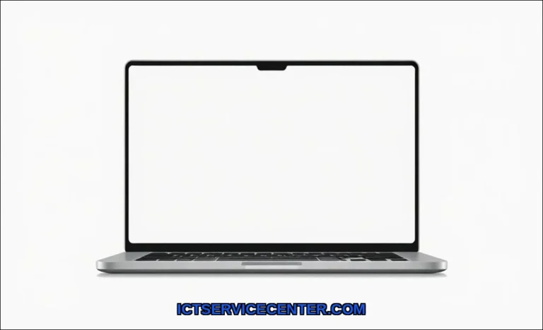 Clean vector illustration of fix laptop screen lin