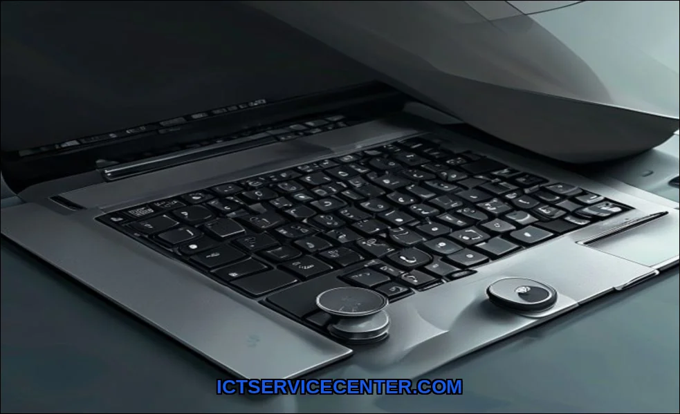 Clean vector illustration of fix stuck keys laptop