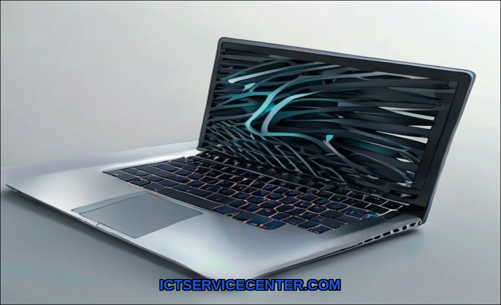 Clean vector illustration of improve laptop airflo