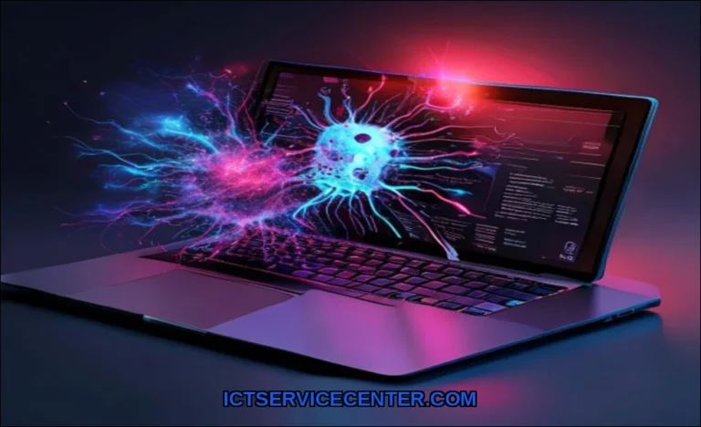 Clean vector illustration of keep laptop safe from