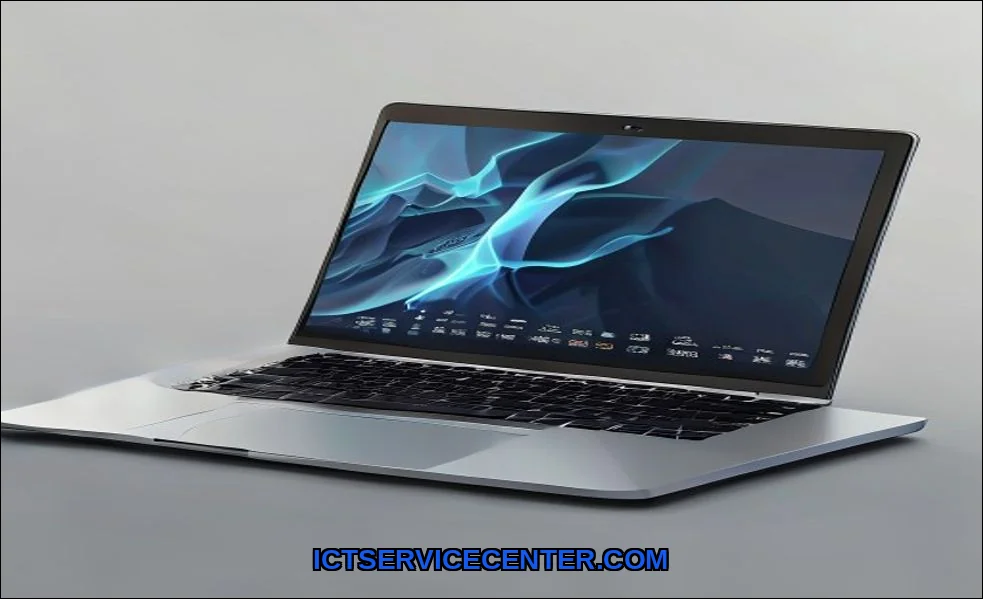 Clean vector illustration of maintain a laptop for