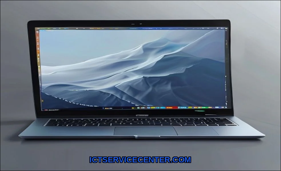 Clean vector illustration of maintain laptop scree