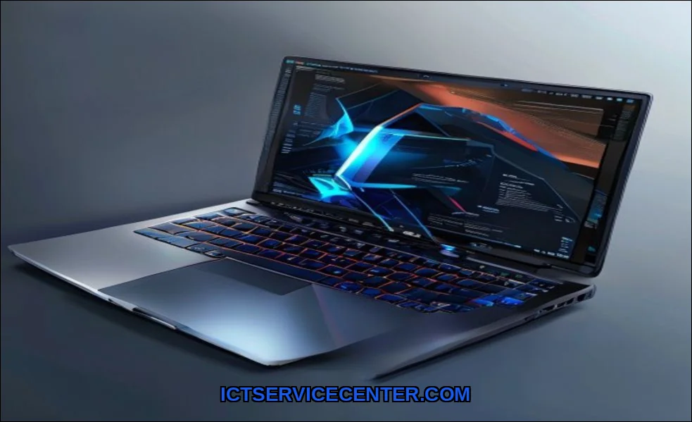 Clean vector illustration of optimize laptop for b