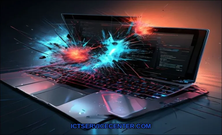 Clean vector illustration of prevent laptop crashe