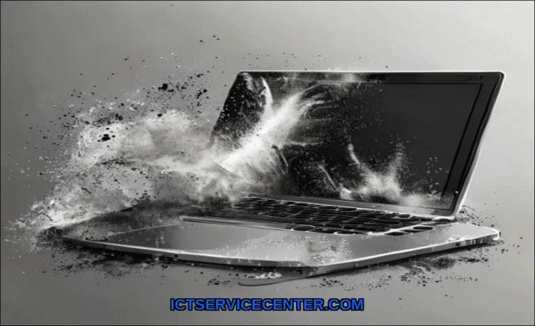 Clean vector illustration of prevent laptop dust b