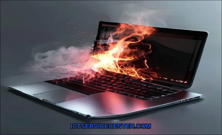 Clean vector illustration of prevent laptop overhe