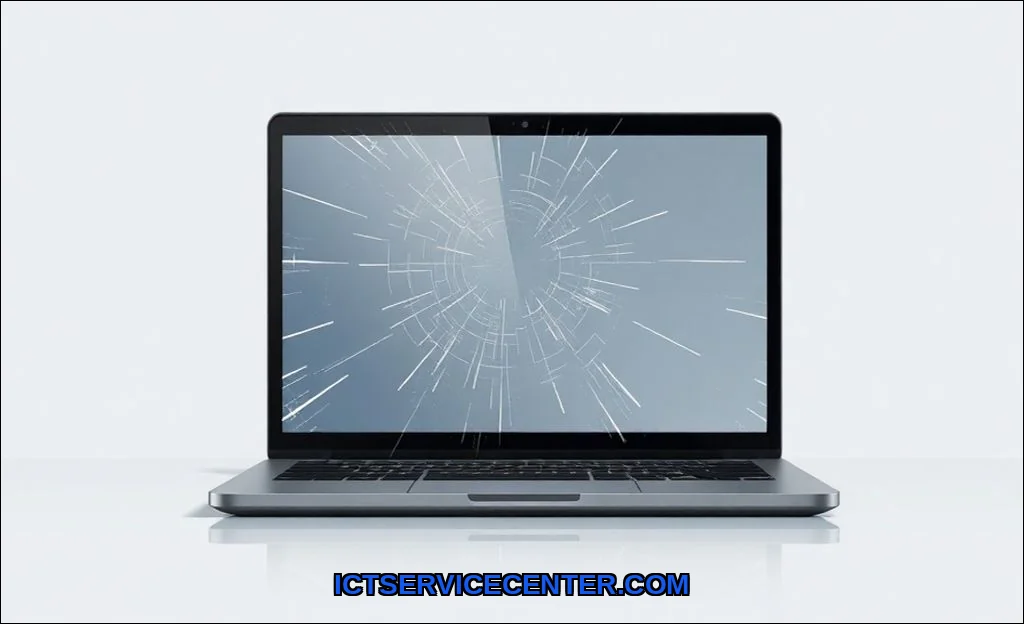 Clean vector illustration of prevent laptop screen