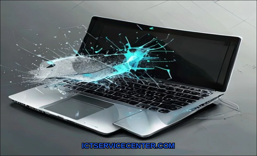 Clean vector illustration of protect laptop from p