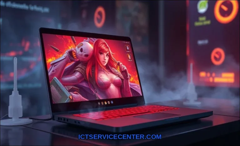 Clean vector illustration of reduce laptop heat wh