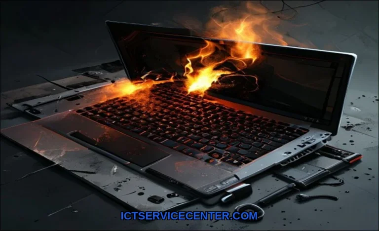 Clean vector illustration of repair laptop after o