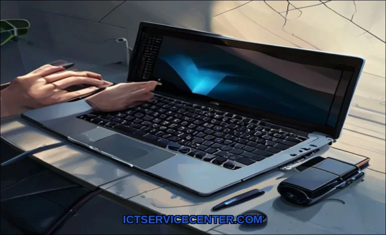 Clean vector illustration of repair laptop bluetoo