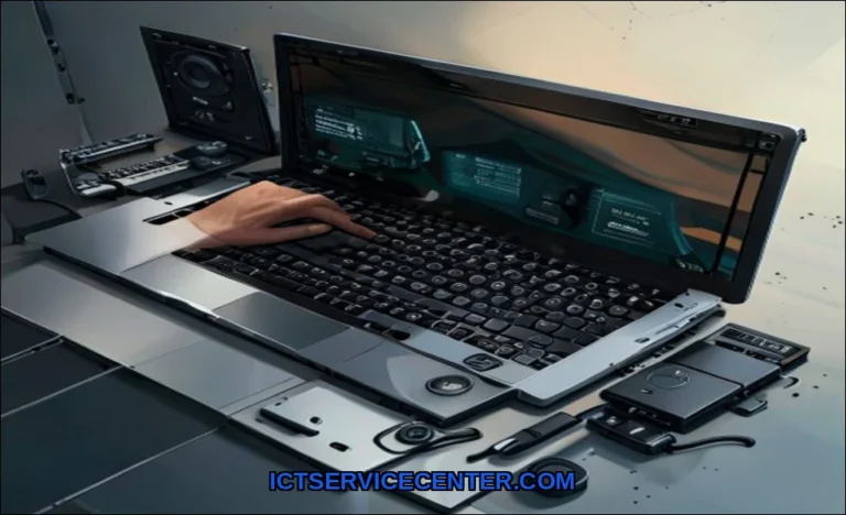 Clean vector illustration of repair laptop storage