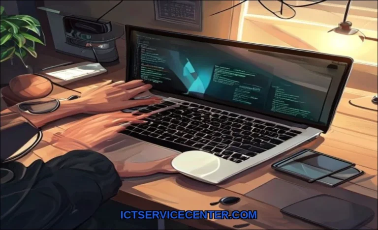 Clean vector illustration of troubleshoot laptop s