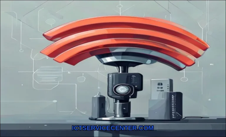 Clean vector illustration of how wifi communicatio
