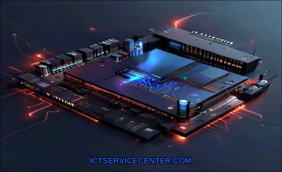 Clean vector illustration of intel vs amd processo