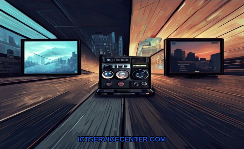 Clean vector illustration of ips vs tn vs oled