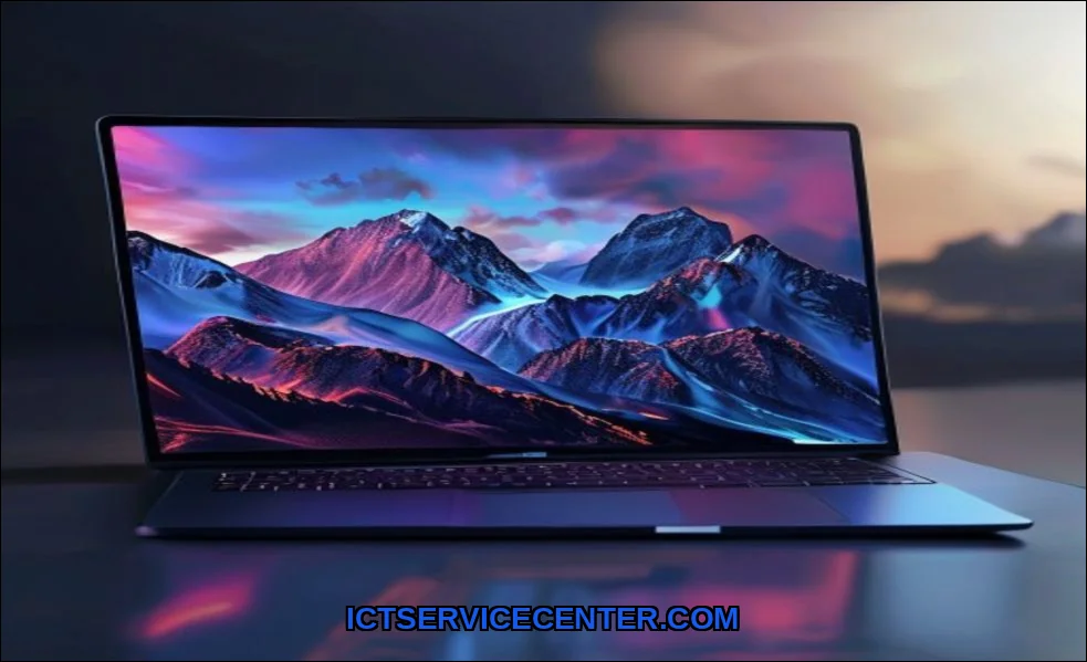 Clean vector illustration of is 4k laptop display