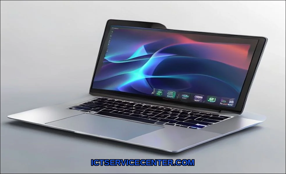 Clean vector illustration of laptop apps not openi