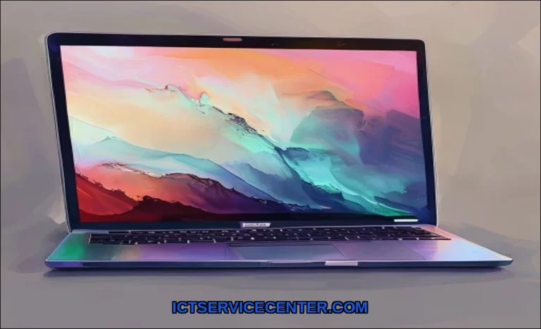 Clean vector illustration of laptop display colors