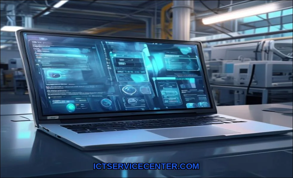 Clean vector illustration of laptop factory reset 