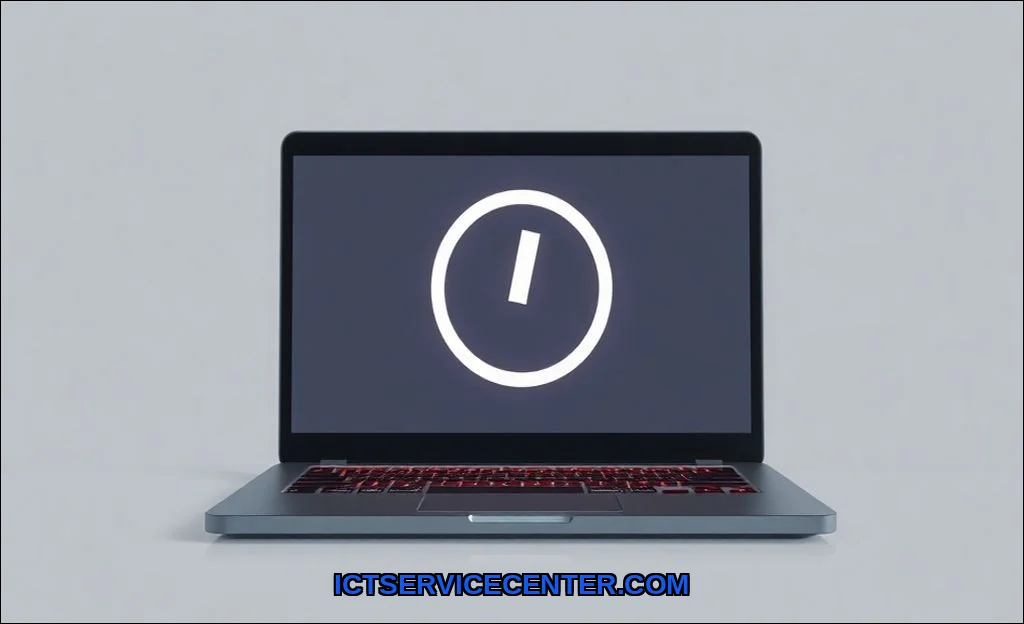 Clean vector illustration of laptop keeps restarti