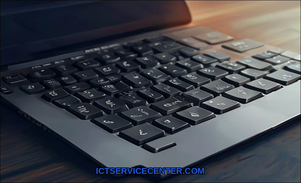 Clean vector illustration of laptop keyboard typin