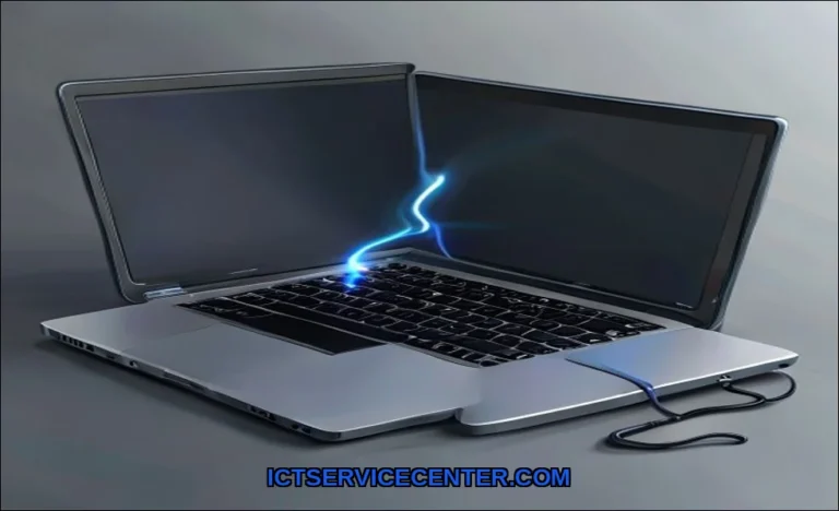 Clean vector illustration of laptop not charging w