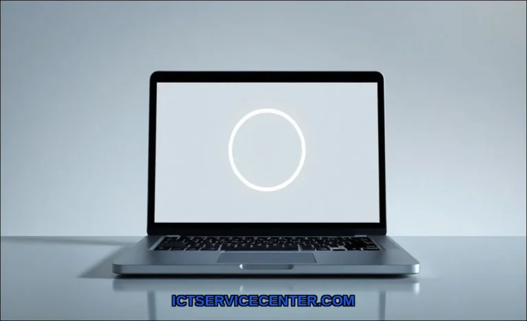 Clean vector illustration of laptop operating syst