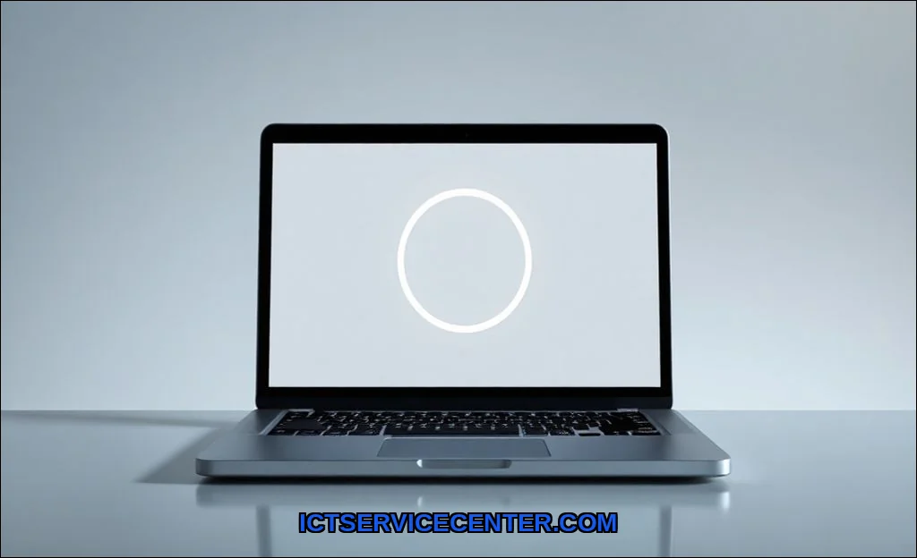 Clean vector illustration of laptop operating syst